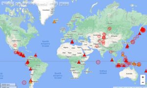 2021-03-17 Interactive Map of Active Volcanoes and recent Earthquakes world-wide.png
